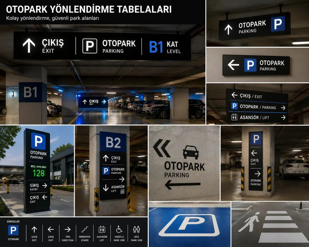 OTOPARK YÖNLENDİRME TABELASI